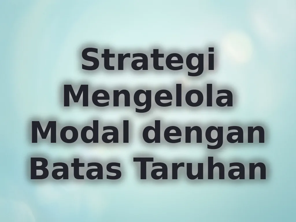 Strategi Taruhan
